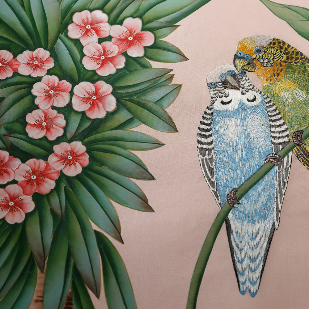 Обои ручная роспись Amazonia Florence Pink dyed silk