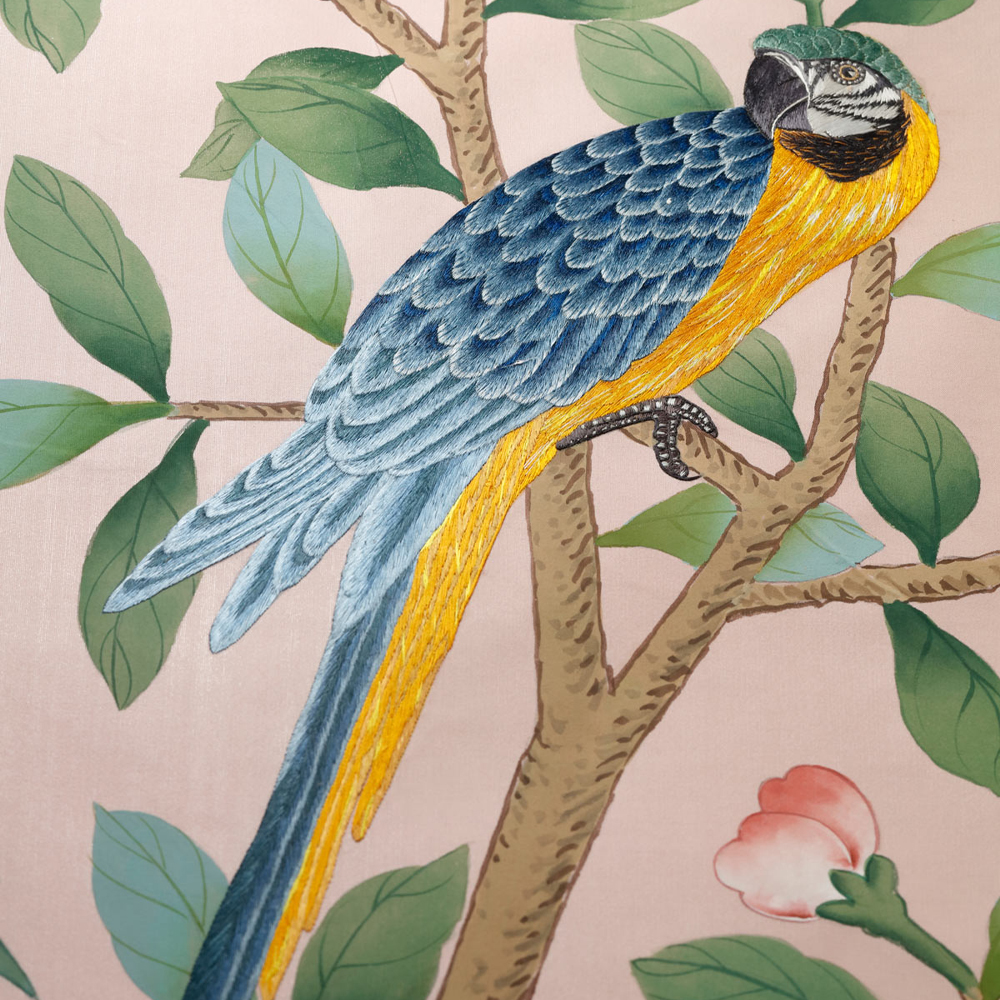 Обои ручная роспись Amazonia Florence Pink dyed silk