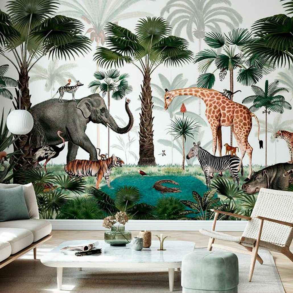 Обои ручная роспись Animal Kingdom