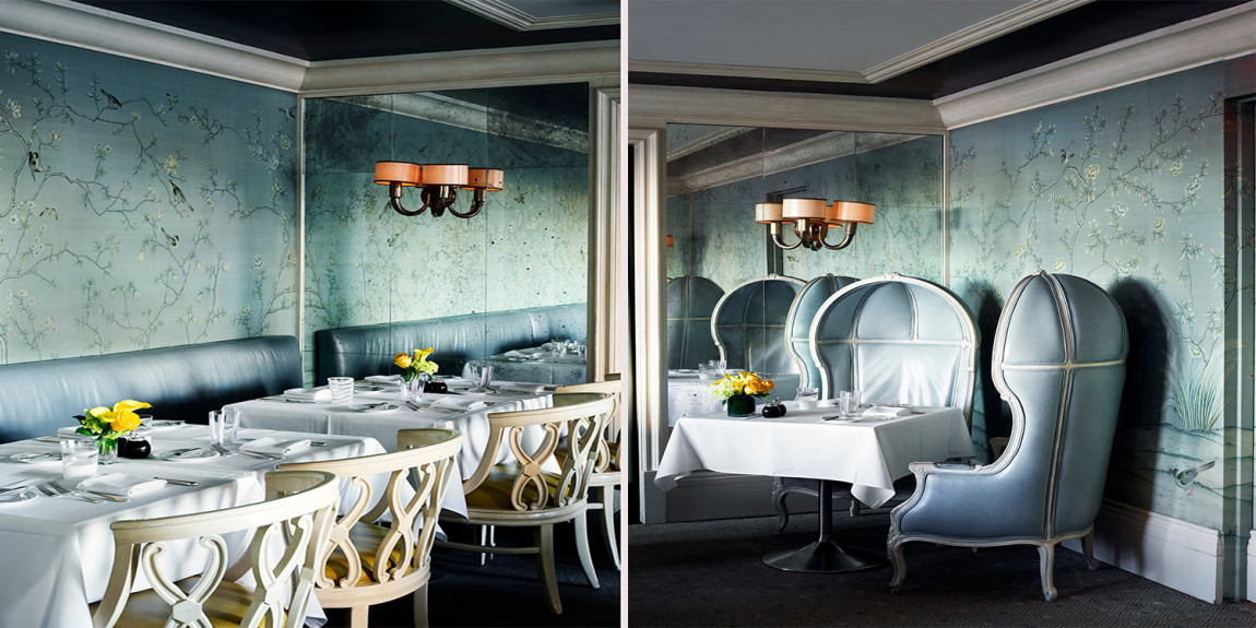 Обои ручная роспись Askew Blue Grey