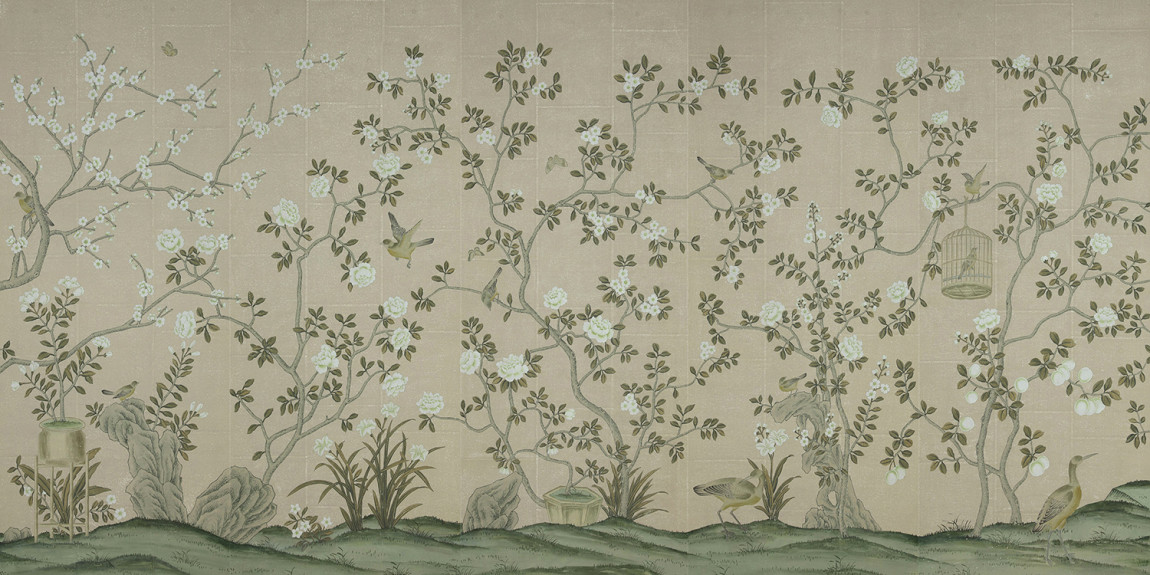 Обои ручная роспись Askew Lead Grey