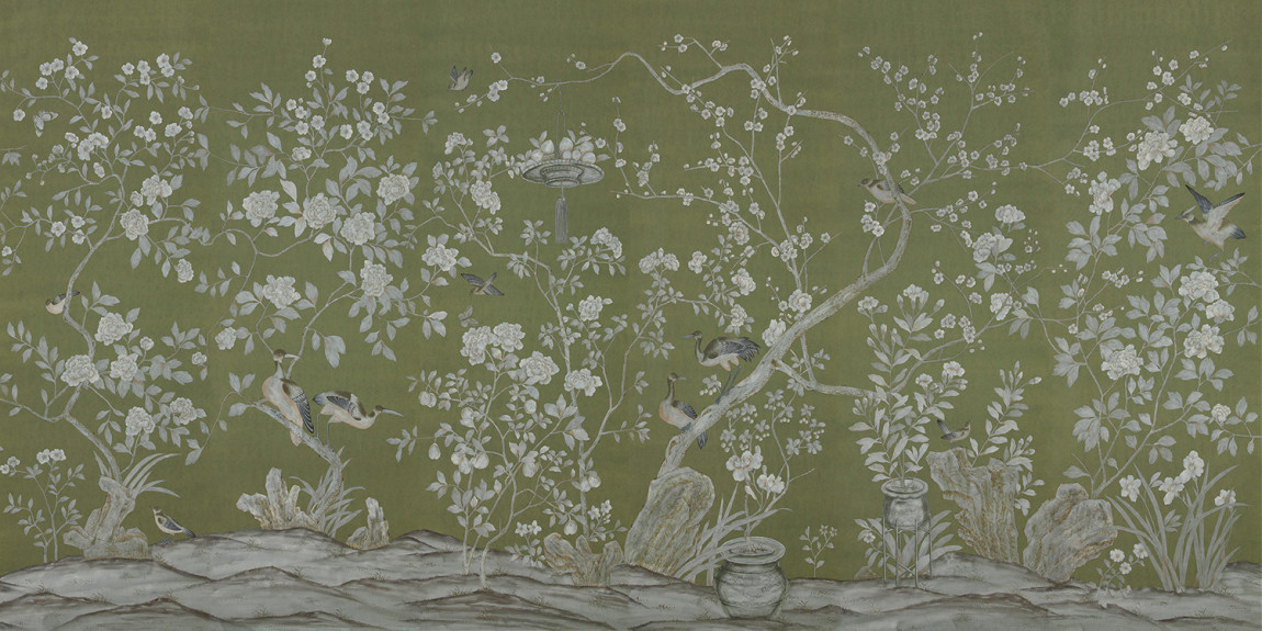 Обои ручная роспись Askew Olive