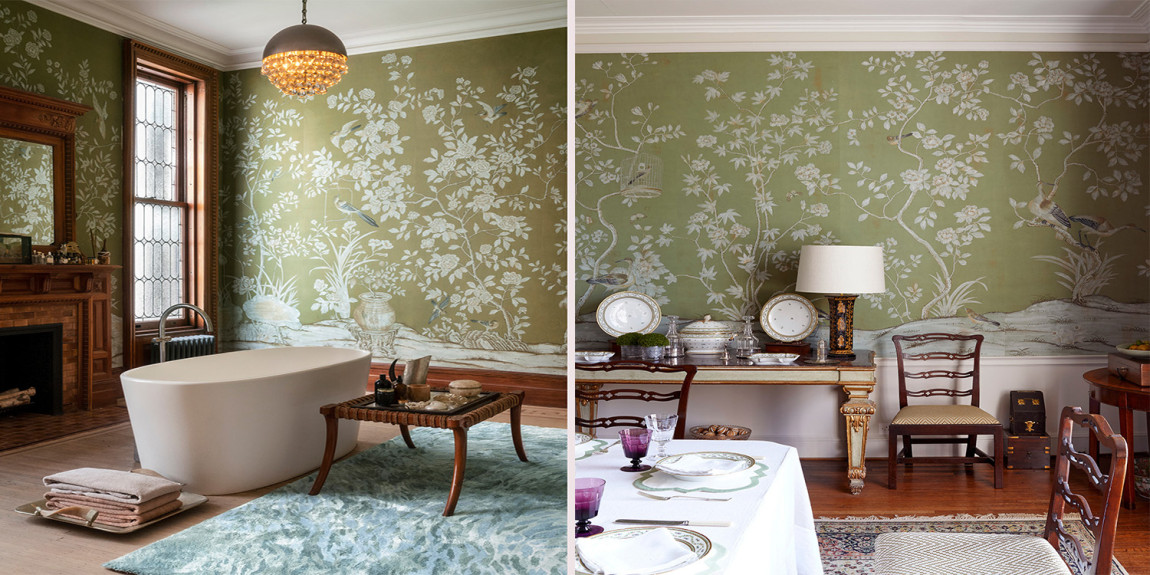 Обои ручная роспись Askew Olive