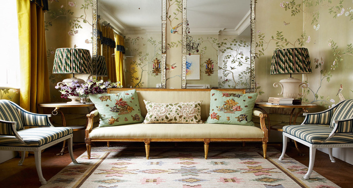 Обои ручная роспись Badminton 12 Carat White Gold