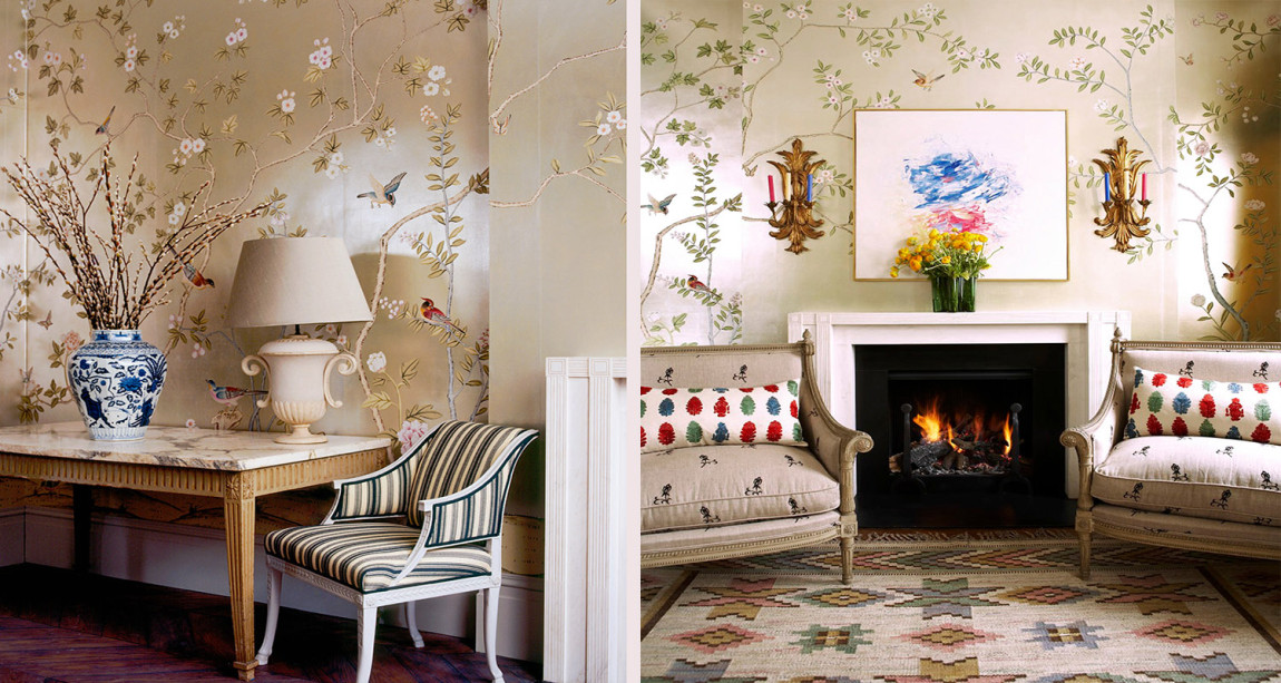 Обои ручная роспись Badminton 12 Carat White Gold