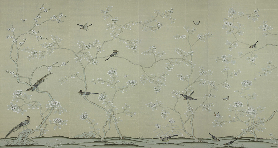 Обои ручная роспись Badminton Aqua Hint