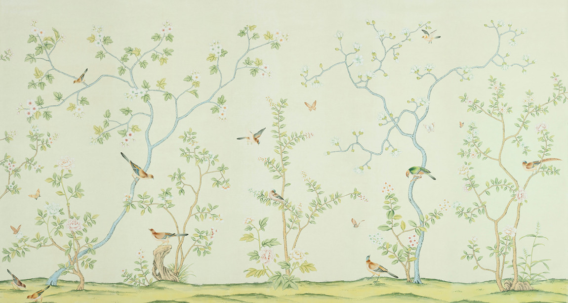 Обои ручная роспись Badminton Celadon