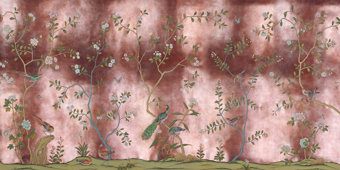 Обои ручная роспись Badminton Sterling Silver