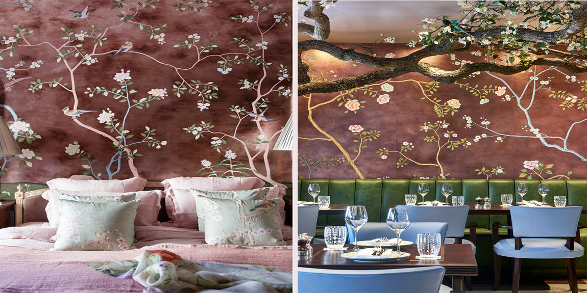 Обои ручная роспись Badminton Sterling Silver