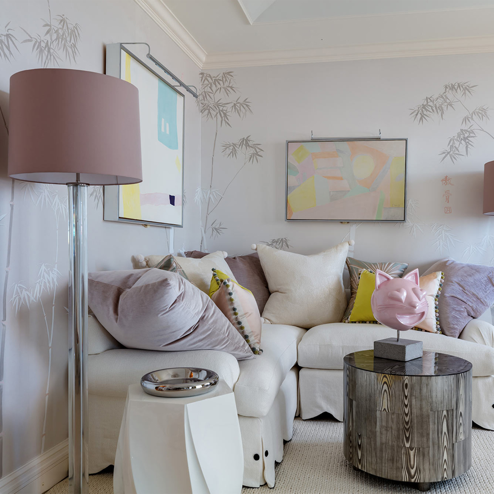 Обои ручная роспись Bamboo Special Colourway on Natural Mica metallic silk