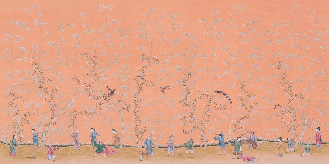 Обои ручная роспись Belton Carmine Pink