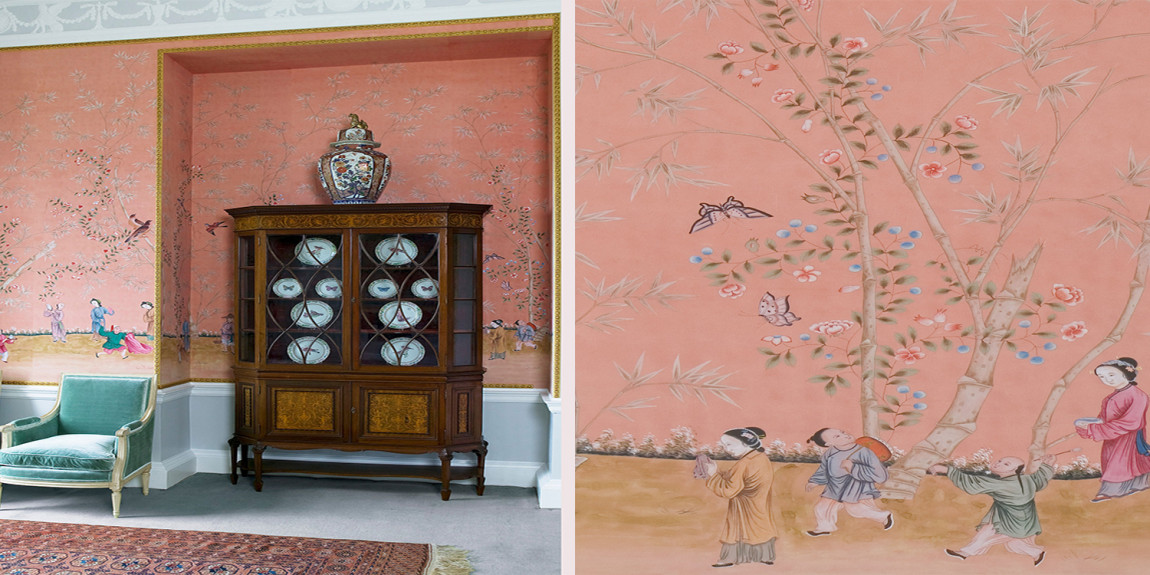 Обои ручная роспись Belton Carmine Pink