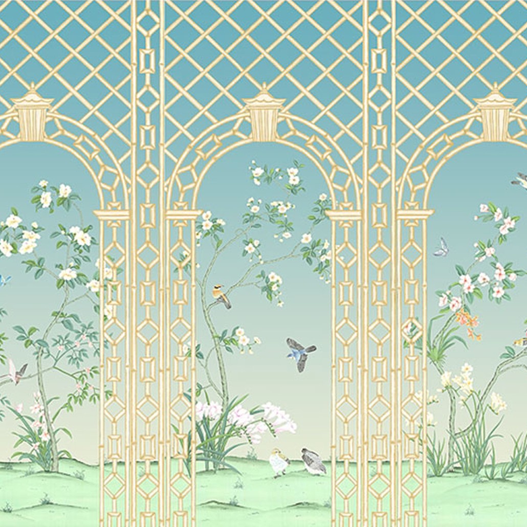 Обои ручная роспись Bird Arch Eubanks Trellis