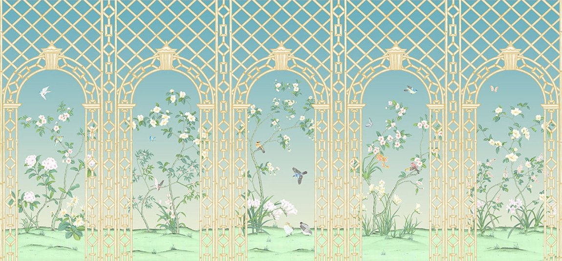 Обои ручная роспись Bird Arch Eubanks Trellis