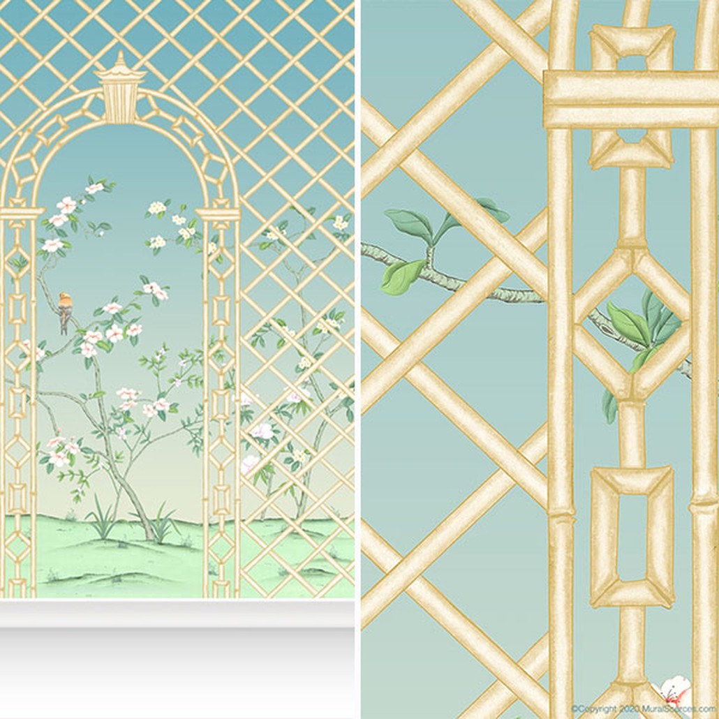 Обои ручная роспись Bird Arch Eubanks Trellis