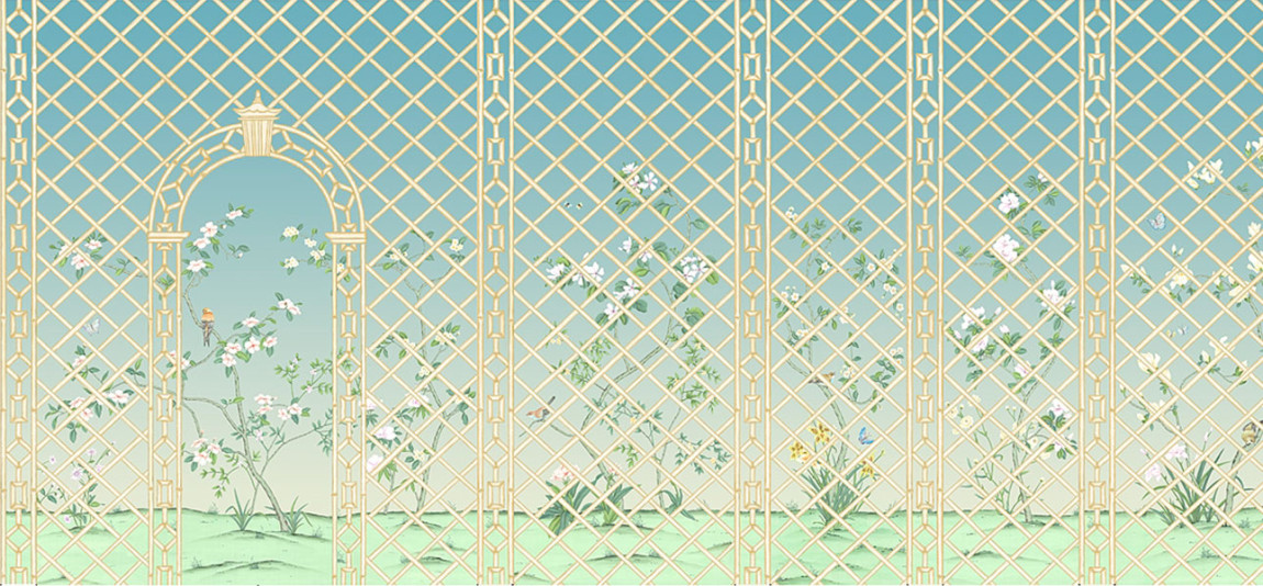 Обои ручная роспись Bird Arch Eubanks Trellis