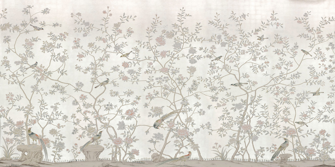 Обои ручная роспись Chatsworth 12 Carat White Gold