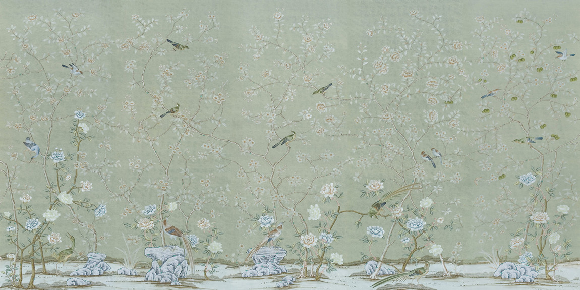 Обои ручная роспись Chatsworth Mercury Grey