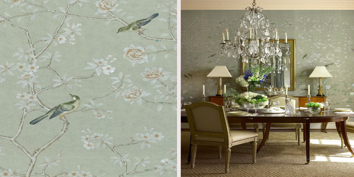 Обои ручная роспись Chatsworth Mercury Grey