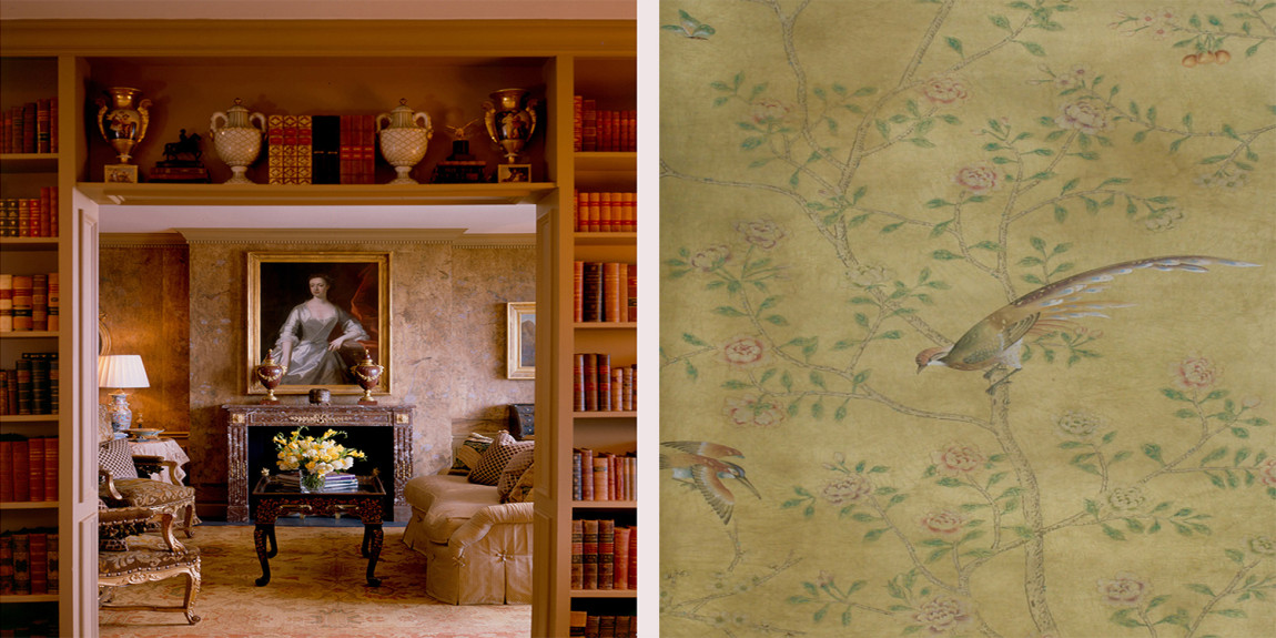 Обои ручная роспись Chatsworth Oak tobacco