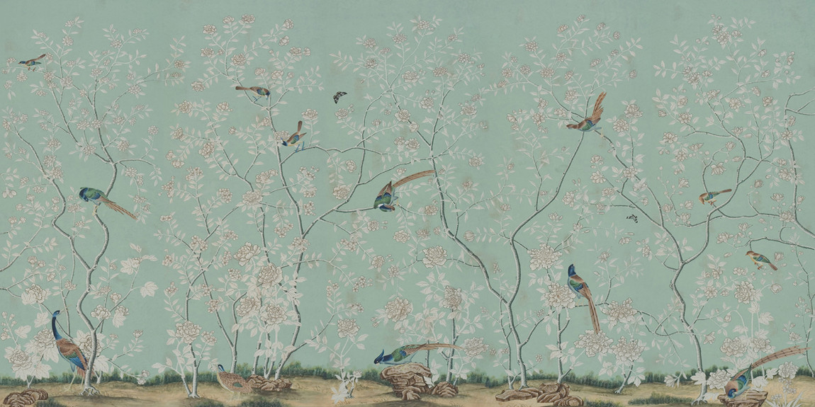 Обои ручная роспись Chatsworth Sung Blue