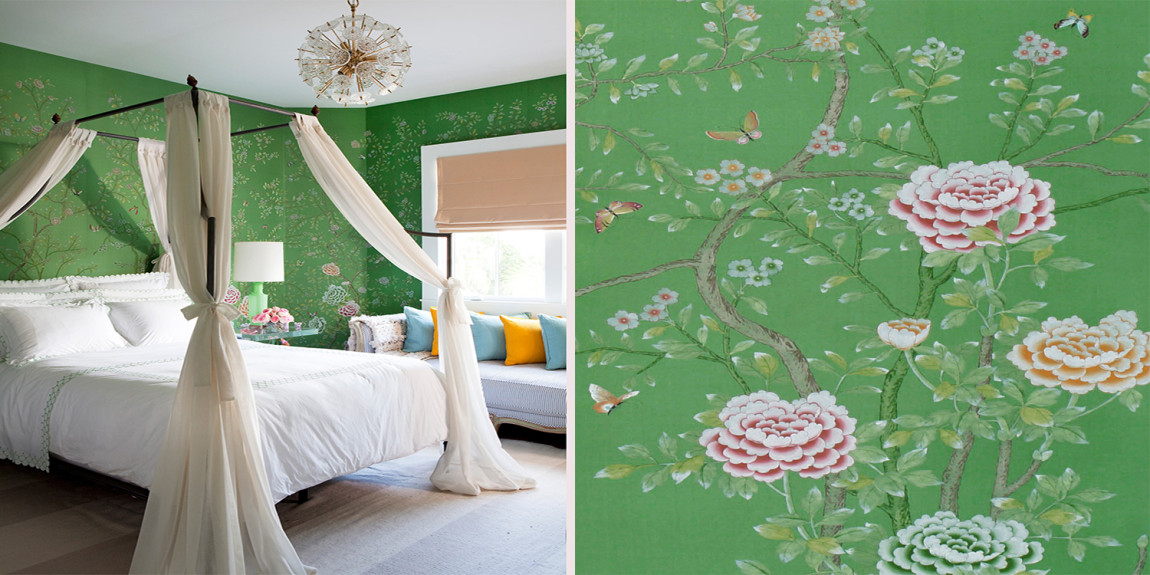 Обои ручная роспись Chelsea Emerald Green