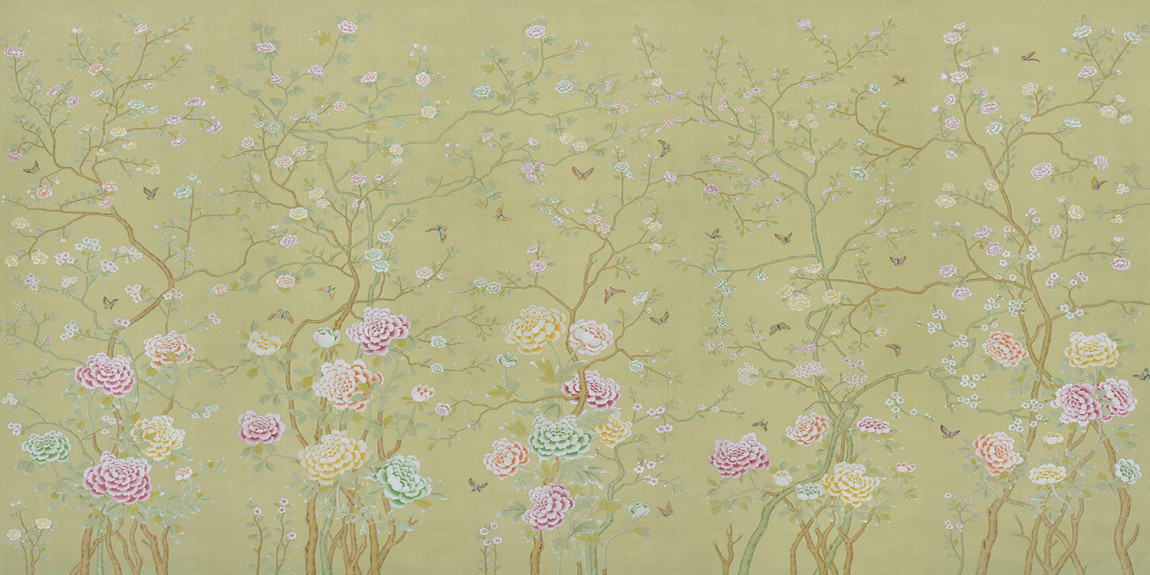 Обои ручная роспись Chelsea Pea Green