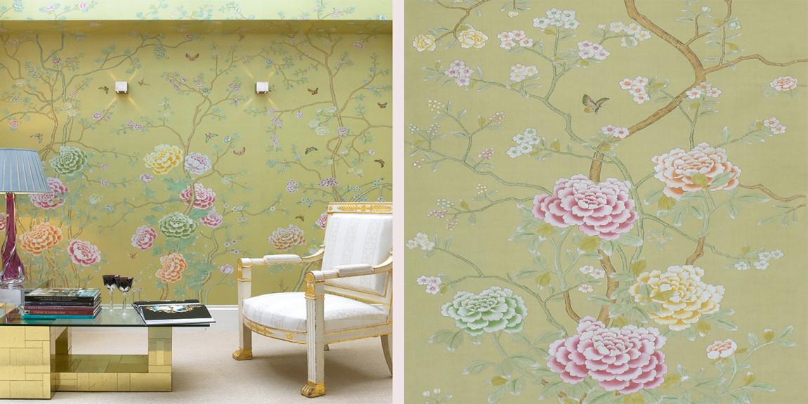 Обои ручная роспись Chelsea Pea Green