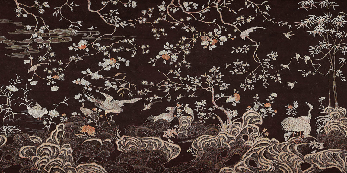 Обои ручная роспись Coco coromandel Edo Burnt Umber