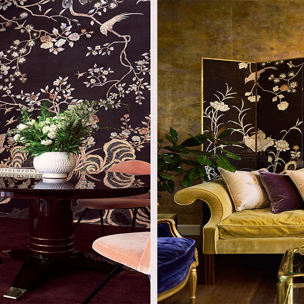 Обои ручная роспись Coco coromandel Edo Burnt Umber