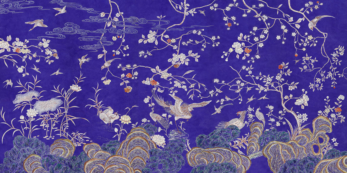 Обои ручная роспись Coco coromandel Lapis Lazuli