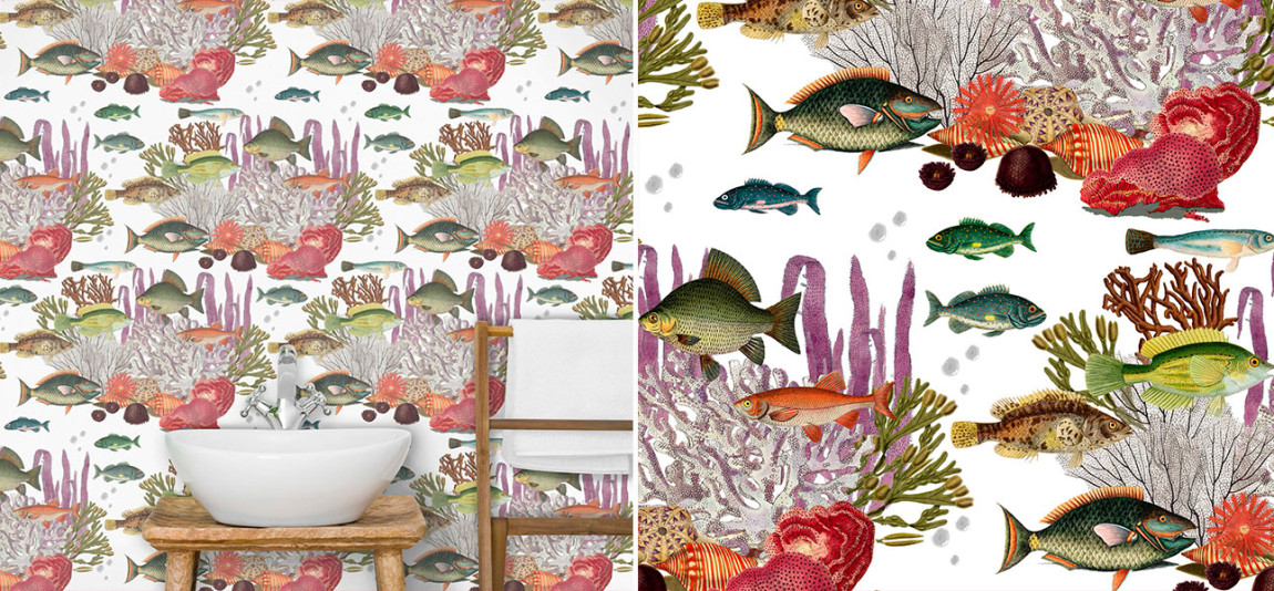 Обои ручная роспись Corales Multicolour