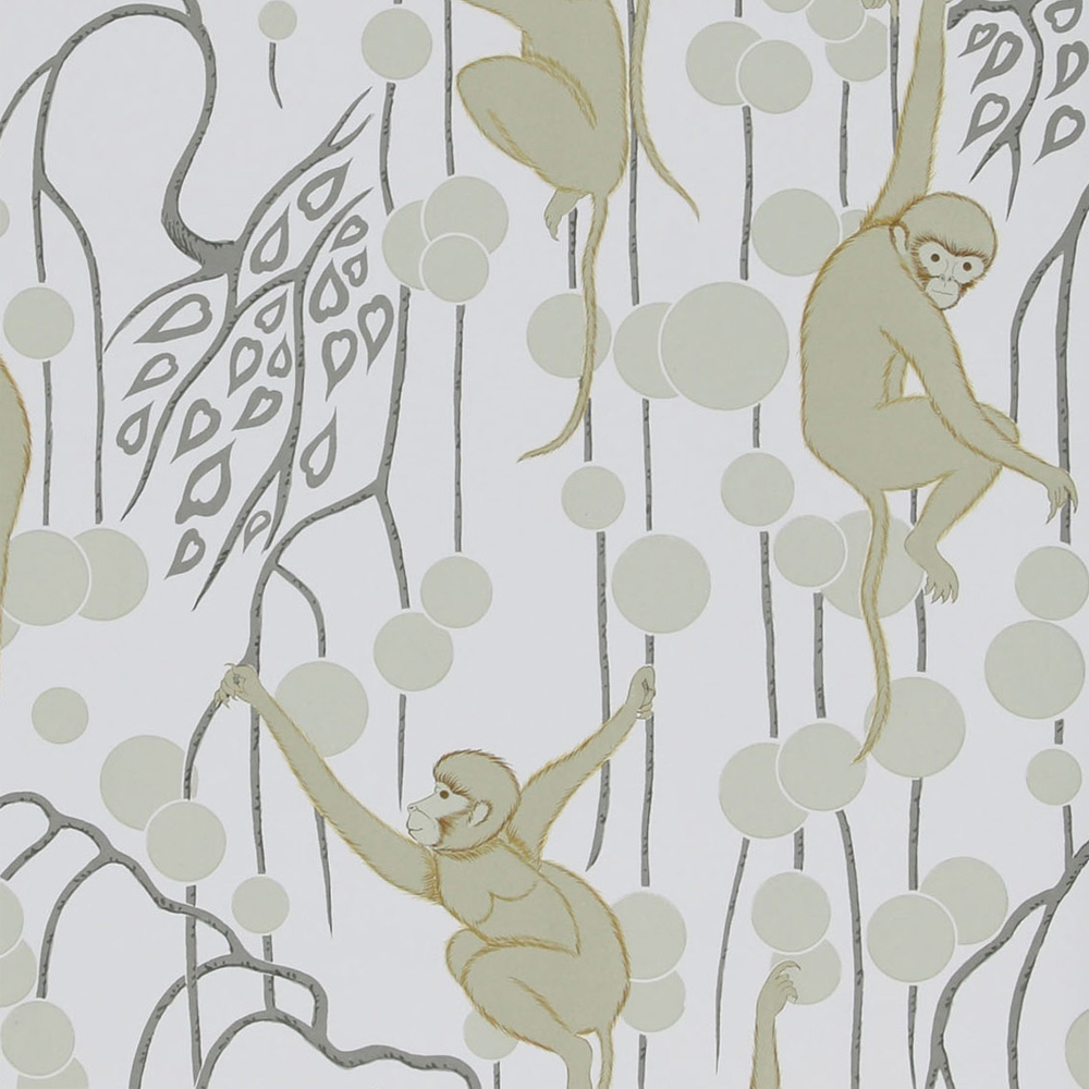 Обои ручная роспись Deco Monkeys Biscuit on dyed paper