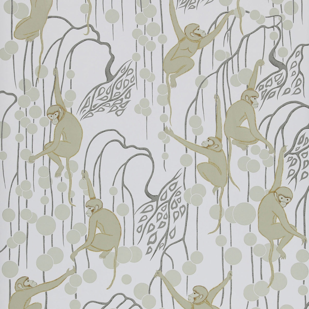 Обои ручная роспись Deco Monkeys Biscuit on dyed paper