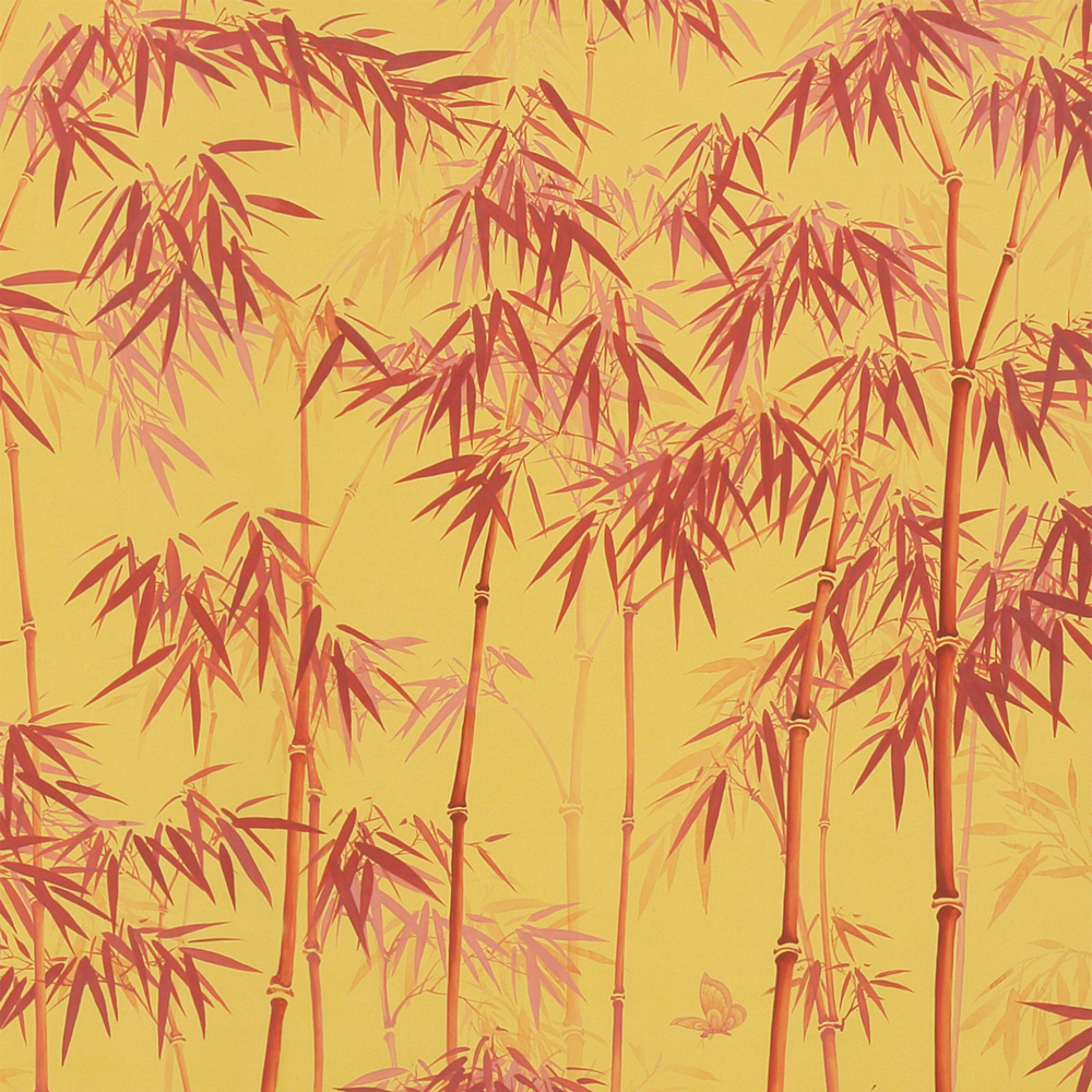 Обои ручная роспись Distant Bamboo Firefly on dyed paper