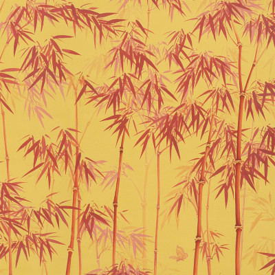 Обои ручная роспись Distant Bamboo Firefly on dyed paper