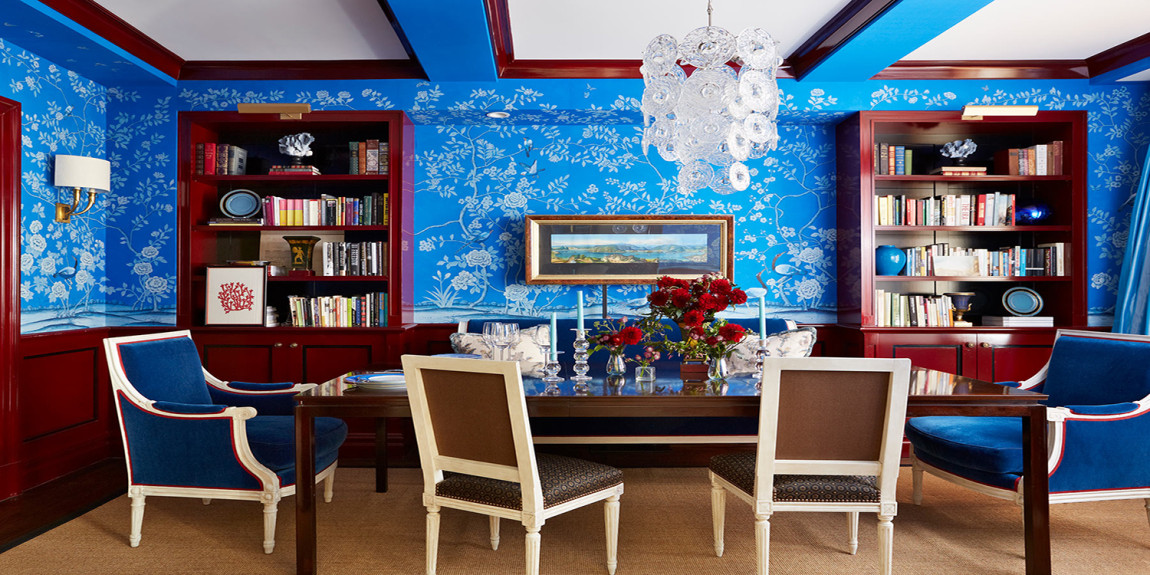 Обои ручная роспись Earlham Bright Blue