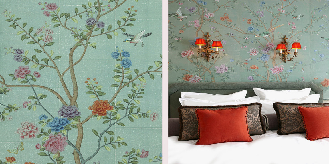 Обои ручная роспись Earlham Ice Blue