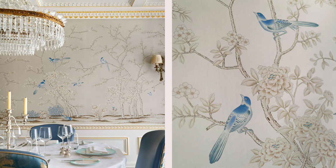 Обои ручная роспись Earlham Pale Gray