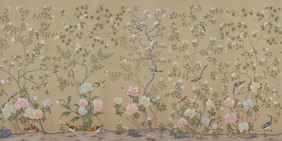 Обои ручная роспись Earlham Stone Ochre