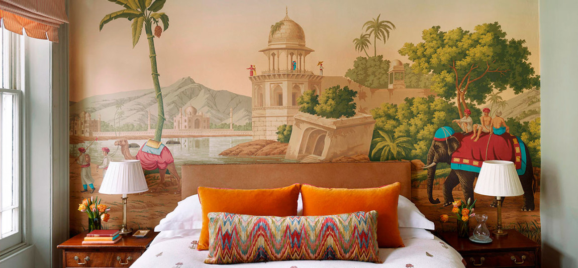 Обои ручная роспись Early Views of India  on scenic paper