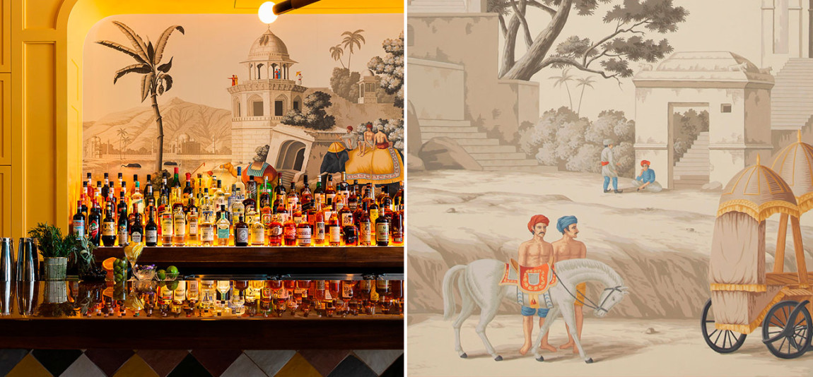 Обои ручная роспись Early Views of India scenic paper