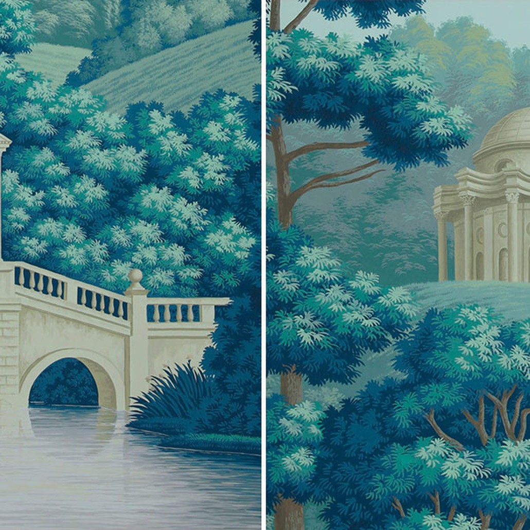 Обои ручная роспись English Landscape Special Colourway on scenic paper