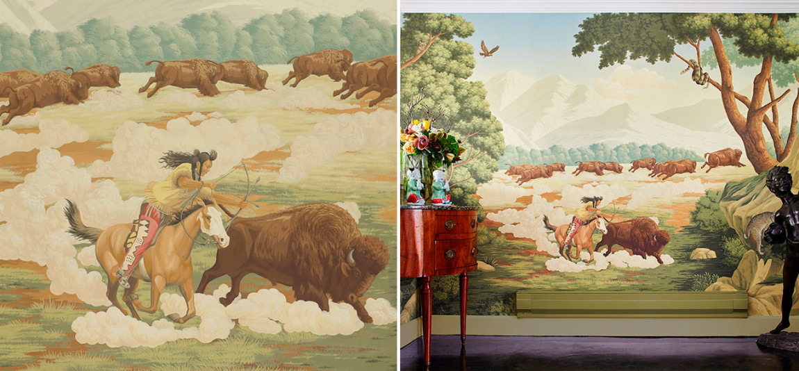 Обои ручная роспись Foundations of North America Special Colourway on scenic paper