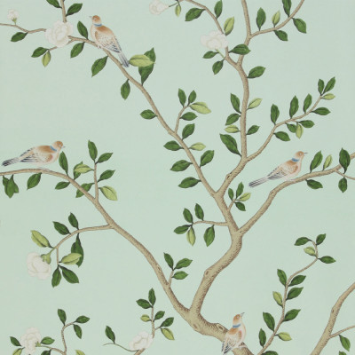 Обои ручная роспись Gustavian Garden Spring on white dyed paper