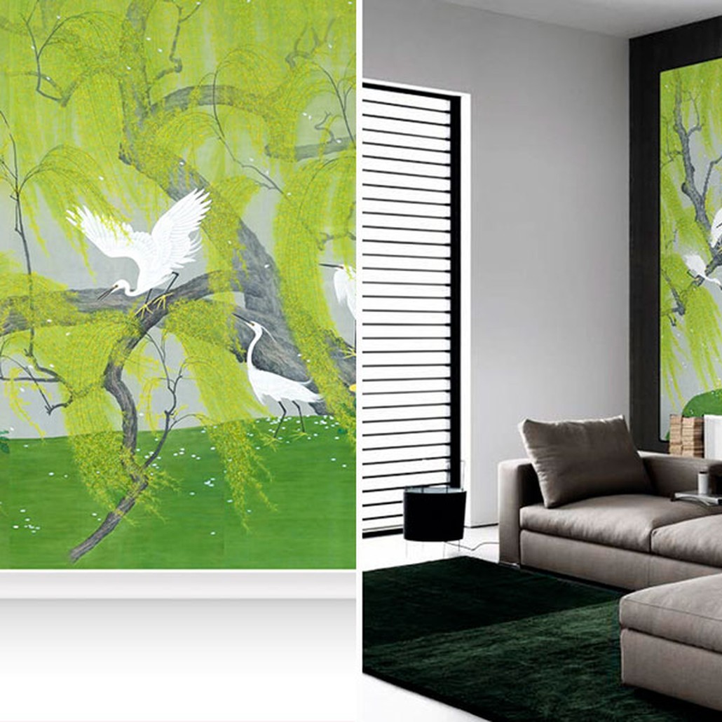 Обои ручная роспись Herons & Willows Spring