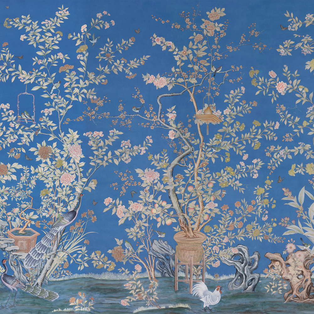 Обои ручная роспись Houghton Canton Blue