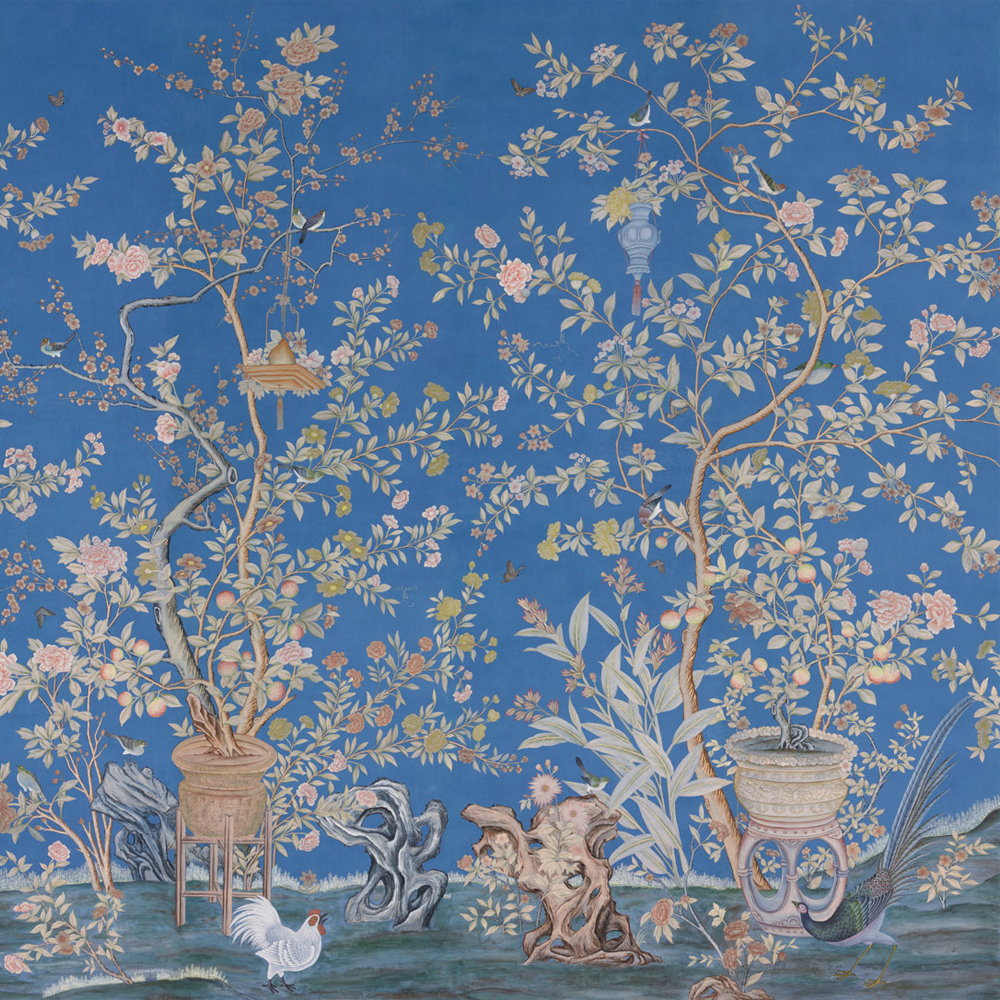 Обои ручная роспись Houghton Canton Blue