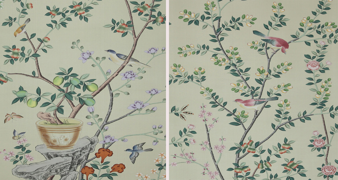 Обои ручная роспись Jardinieres & Citrus Trees Icefield dyed