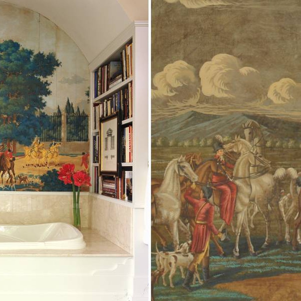 Обои ручная роспись La Chasse de Compiègne Jacquemart on antique